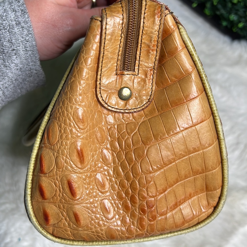 Brahmin small satchel in tan/cream handbag pure - Picture 14 of 14
